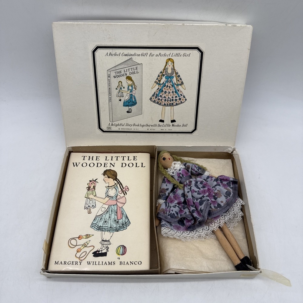 The Little Wooden Doll Book & Peg Doll Japan Shackman Vintage
